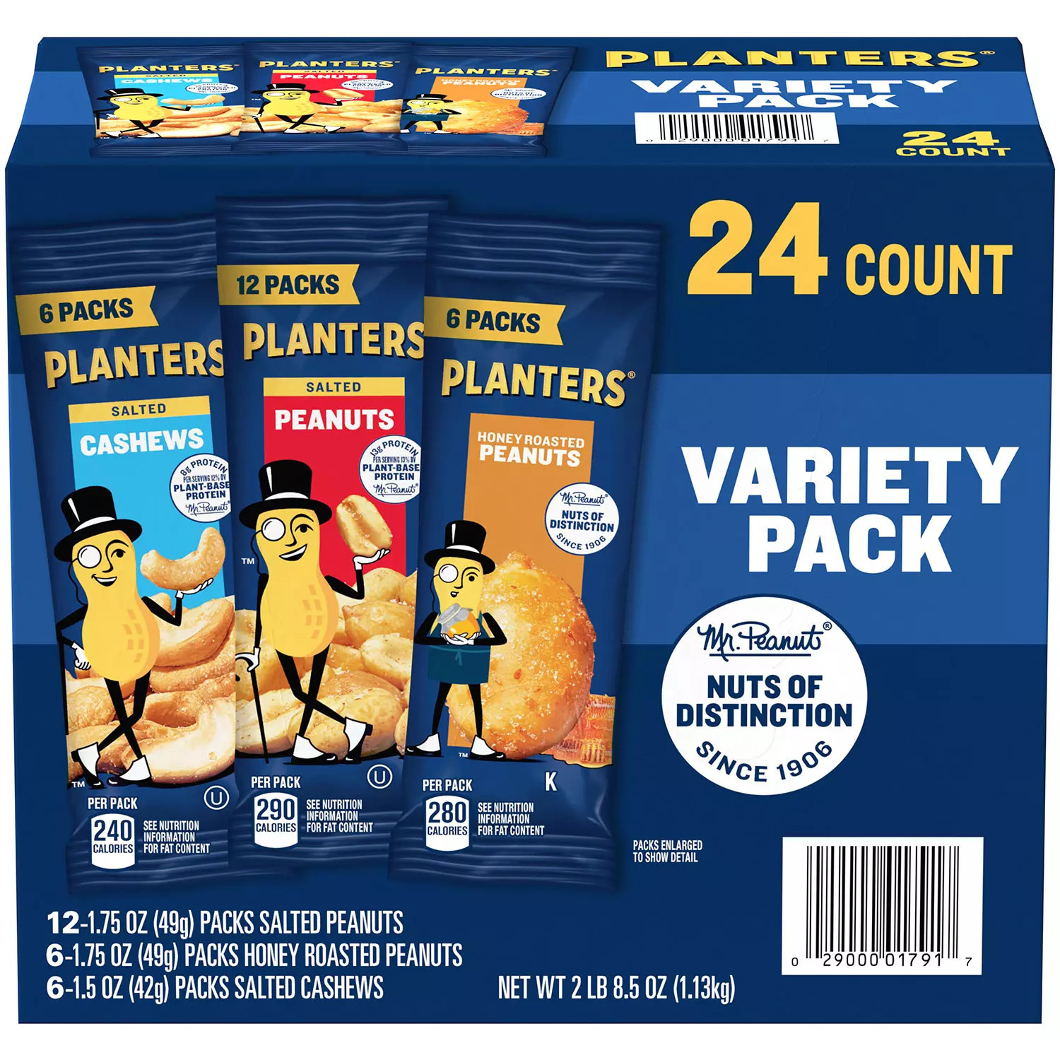 Planters Variety Pack Cashews & Peanuts, 24 pk. | Sam's Club