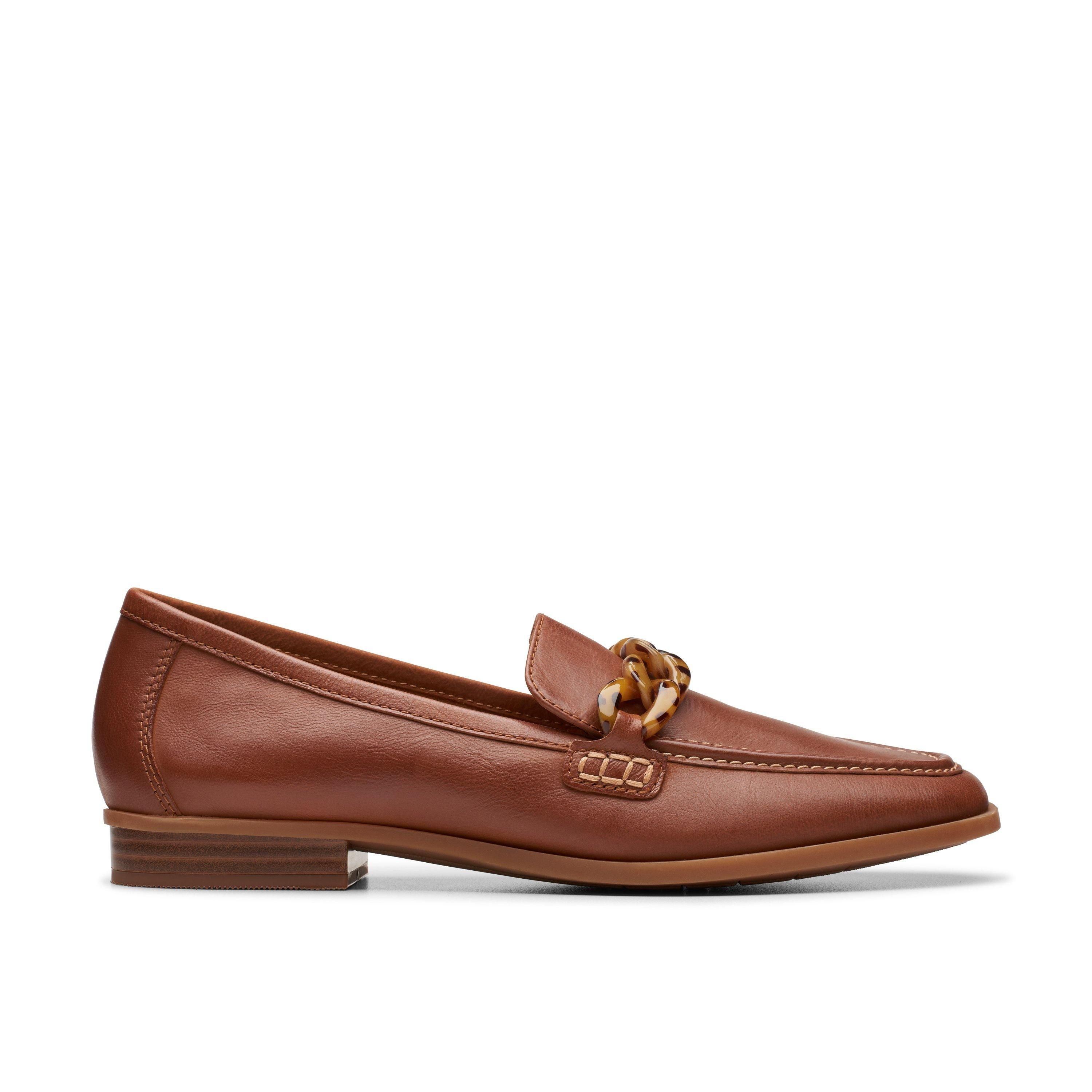 WOMENS Sarafyna Iris Tan Leather Loafers | Clarks US | Clarks (US)