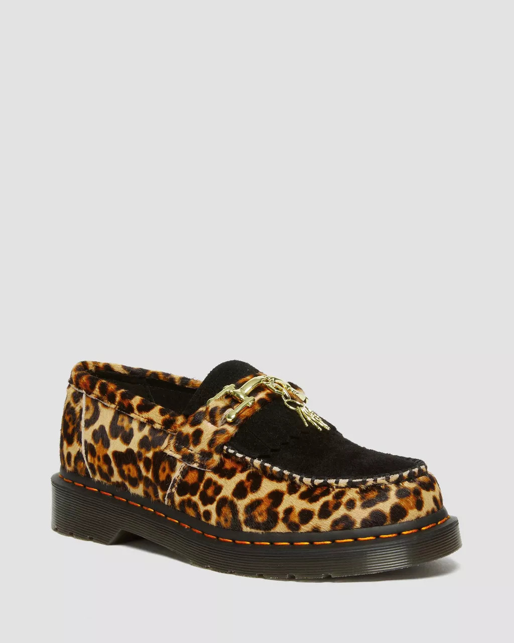 Adrian Hair-On Leopard Print Snaffle Loafers | Dr. Martens