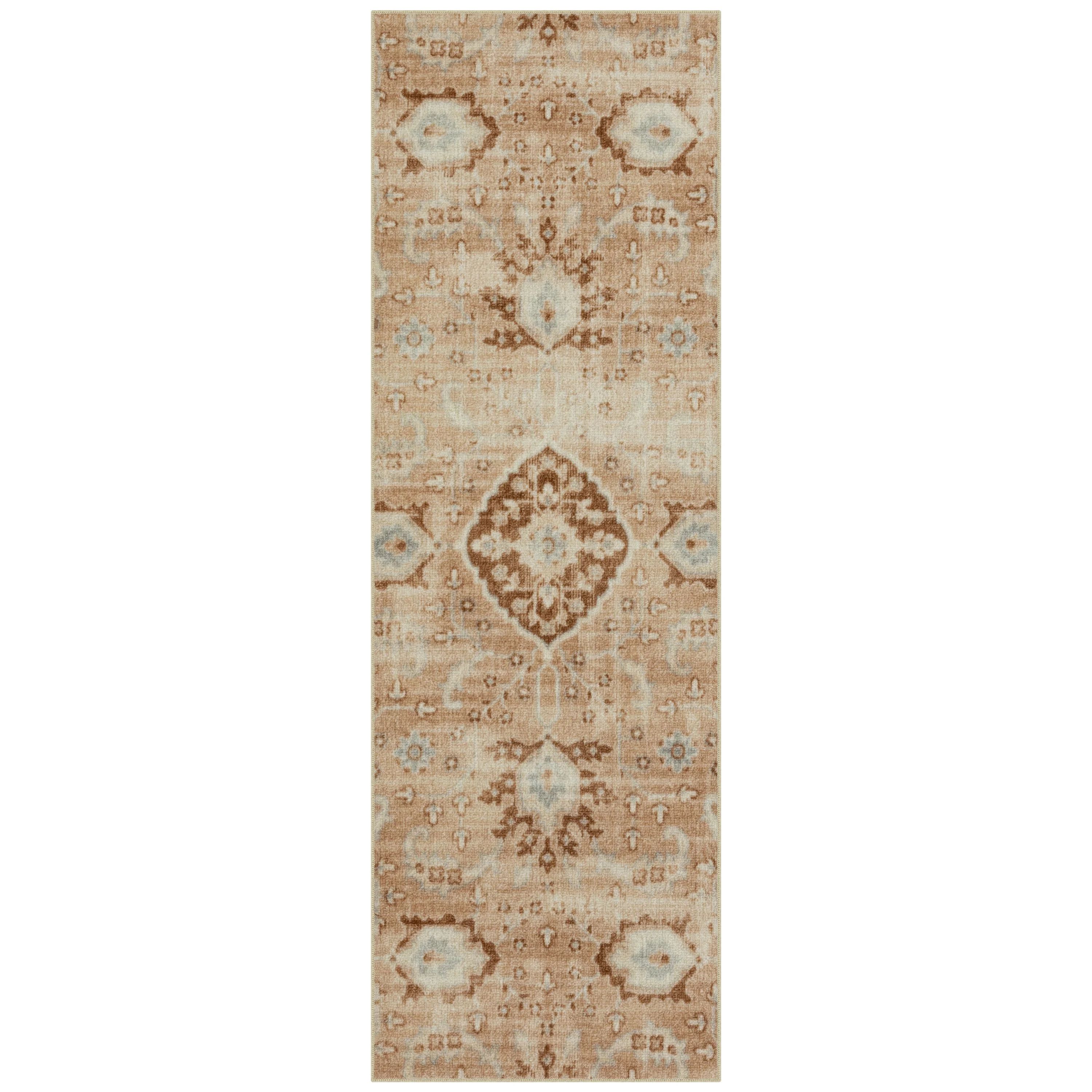 Mainstays Global Persian Rust Polyester Indoor Hallway Runner Rug, 1'8"x5' | Walmart (US)