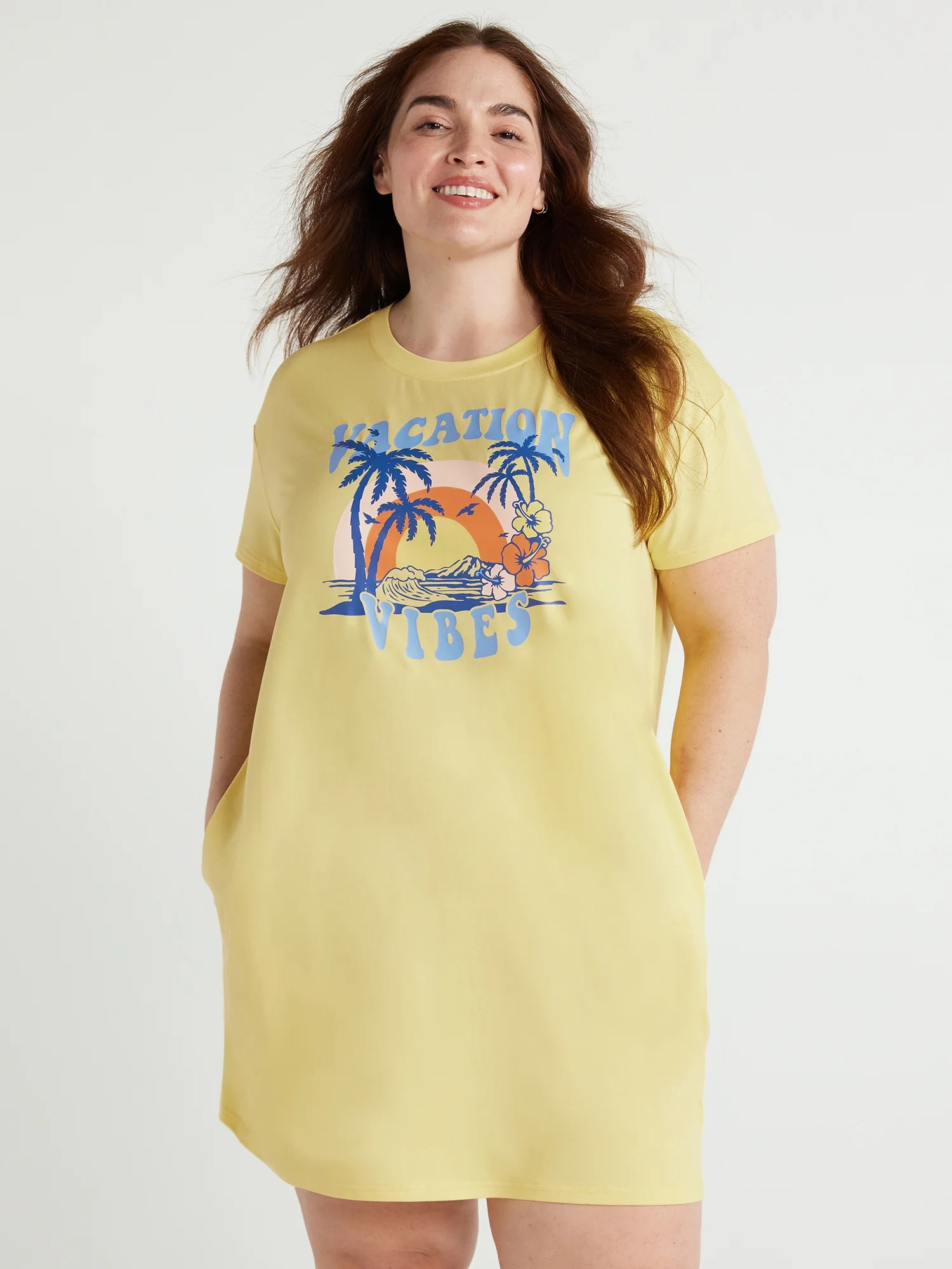 Joyspun Women's Short Sleeve Sleepshirt, Sizes S/M to 2X/3X | Walmart (US)