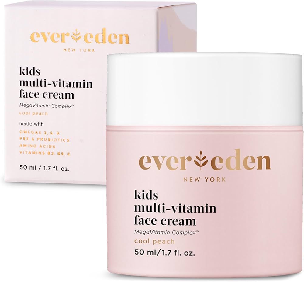 Evereden Kids Face Cream: Cool Peach, 1.7 oz. | Plant Based and Natural Face Lotion | Clean and N... | Amazon (US)