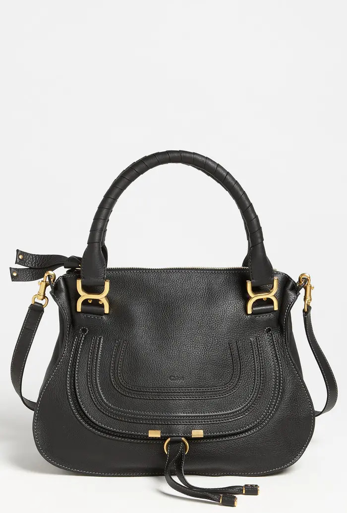 Medium Marcie Calfskin Leather Satchel | Nordstrom