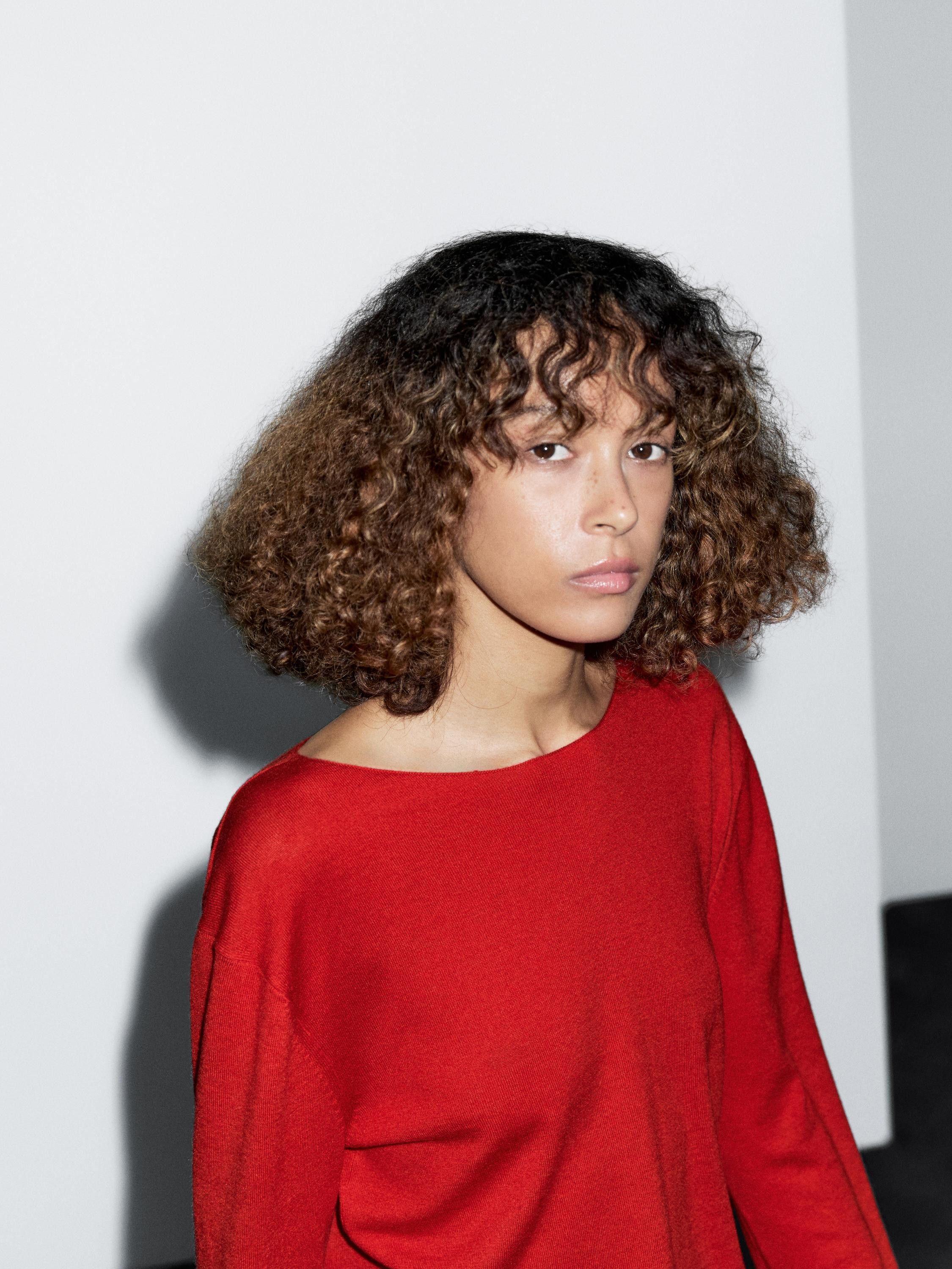 Wool blend boat neck sweater | Massimo Dutti UK