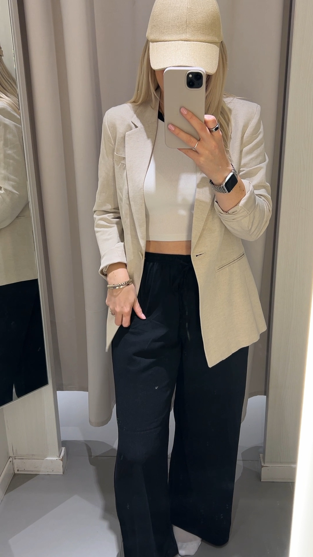 Affordable crinkle wide leg black trousers, pull on wide leg trousers, black pull on wide leg trousers, spring trousers, 

#LTKsalealert #LTKSeasonal #LTKeurope