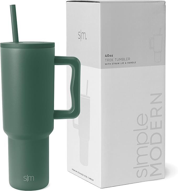 Simple Modern 40 oz Tumbler with Handle and Straw Lid | Insulated Cup Reusable Stainless Steel Wa... | Amazon (US)