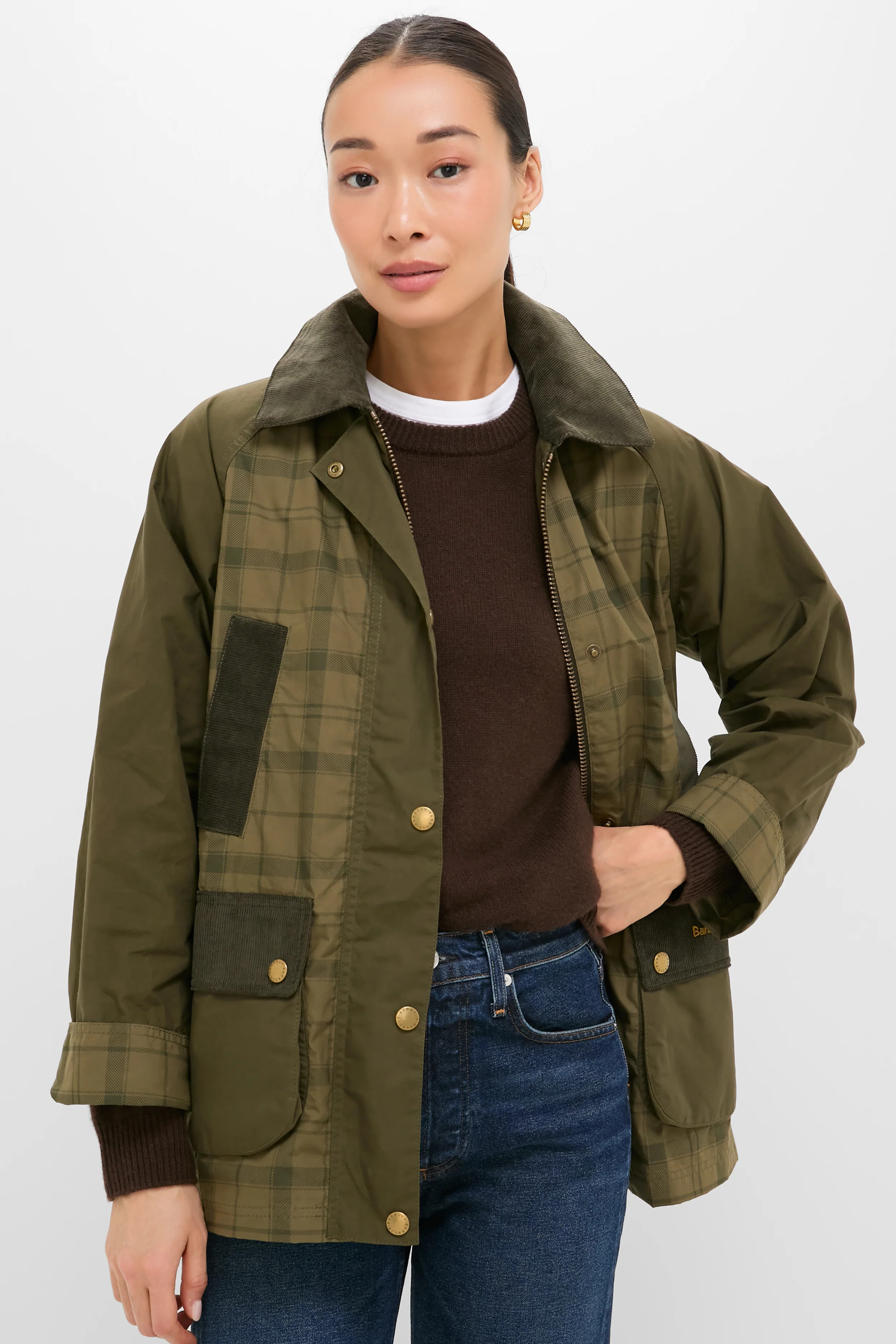 Dusky Green Modern Tartan Beadnell Casual Jacket | Tuckernuck (US)