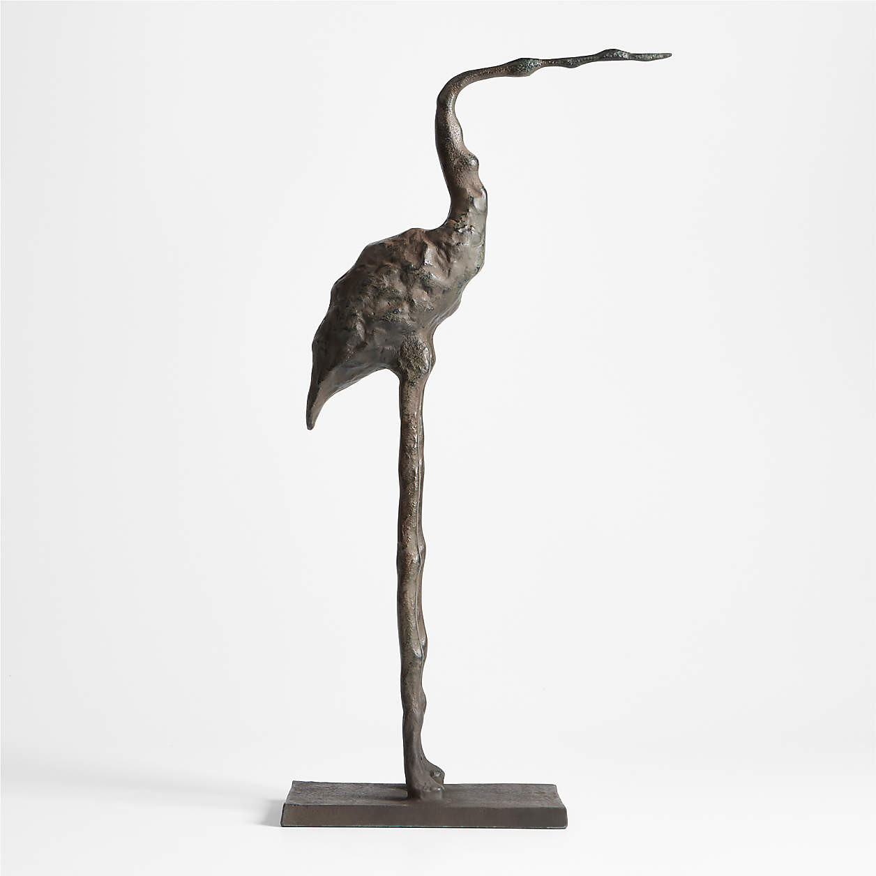 Aves Large Metal Crane Sculpture 22" + Reviews | Crate & Barrel | Crate & Barrel