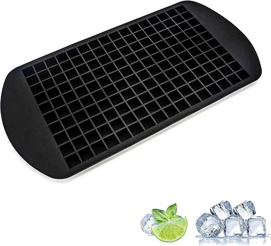 Silicone Ice Cube Tray, 160 Small Square ice Cubes Molds Reusable Flexible Safe Mini , Suitable f... | Amazon (UK)