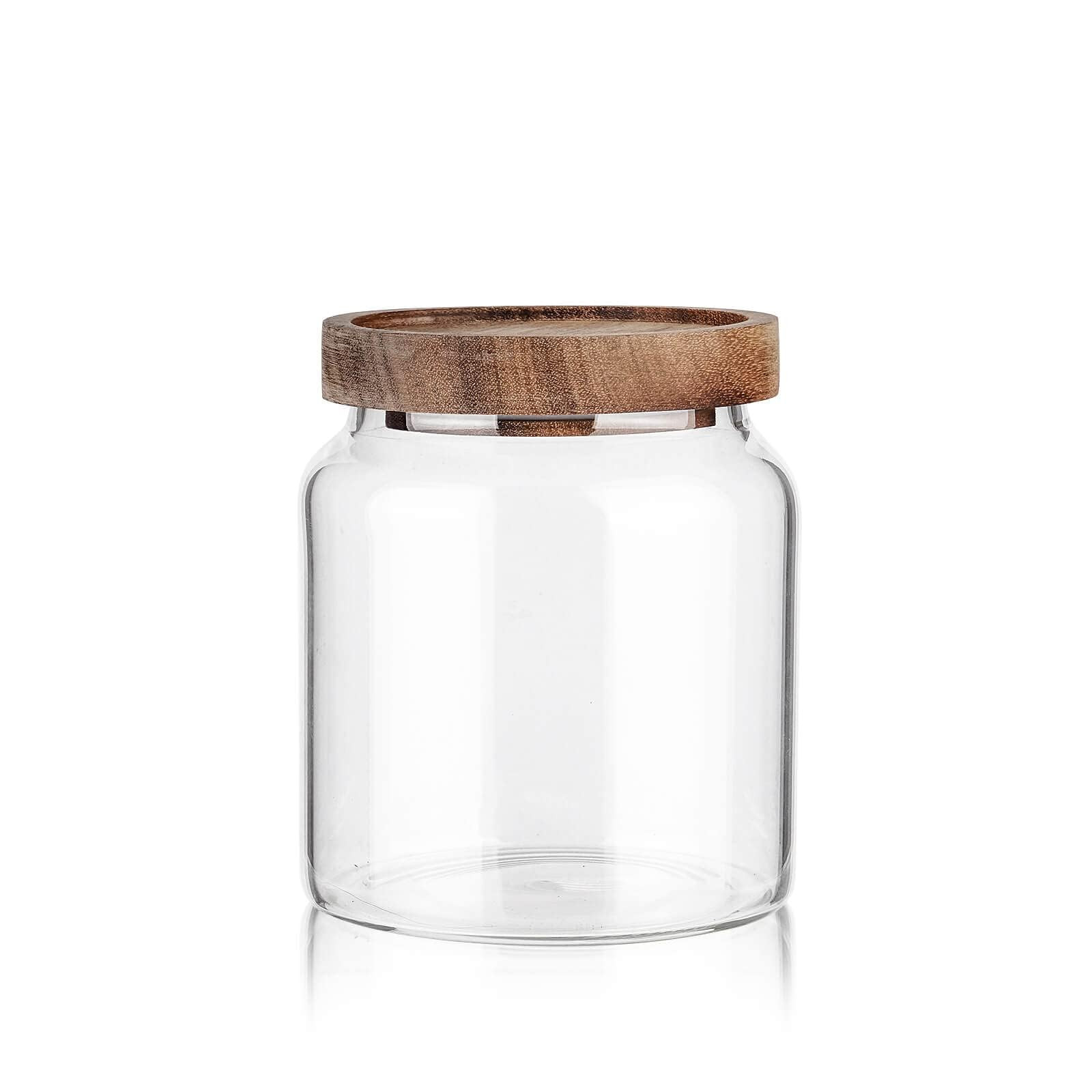 Labina Glass Storage Container Airtight Food Jars Kitchen Canister with Wood Lids, 20 Oz Wide Mou... | Amazon (US)