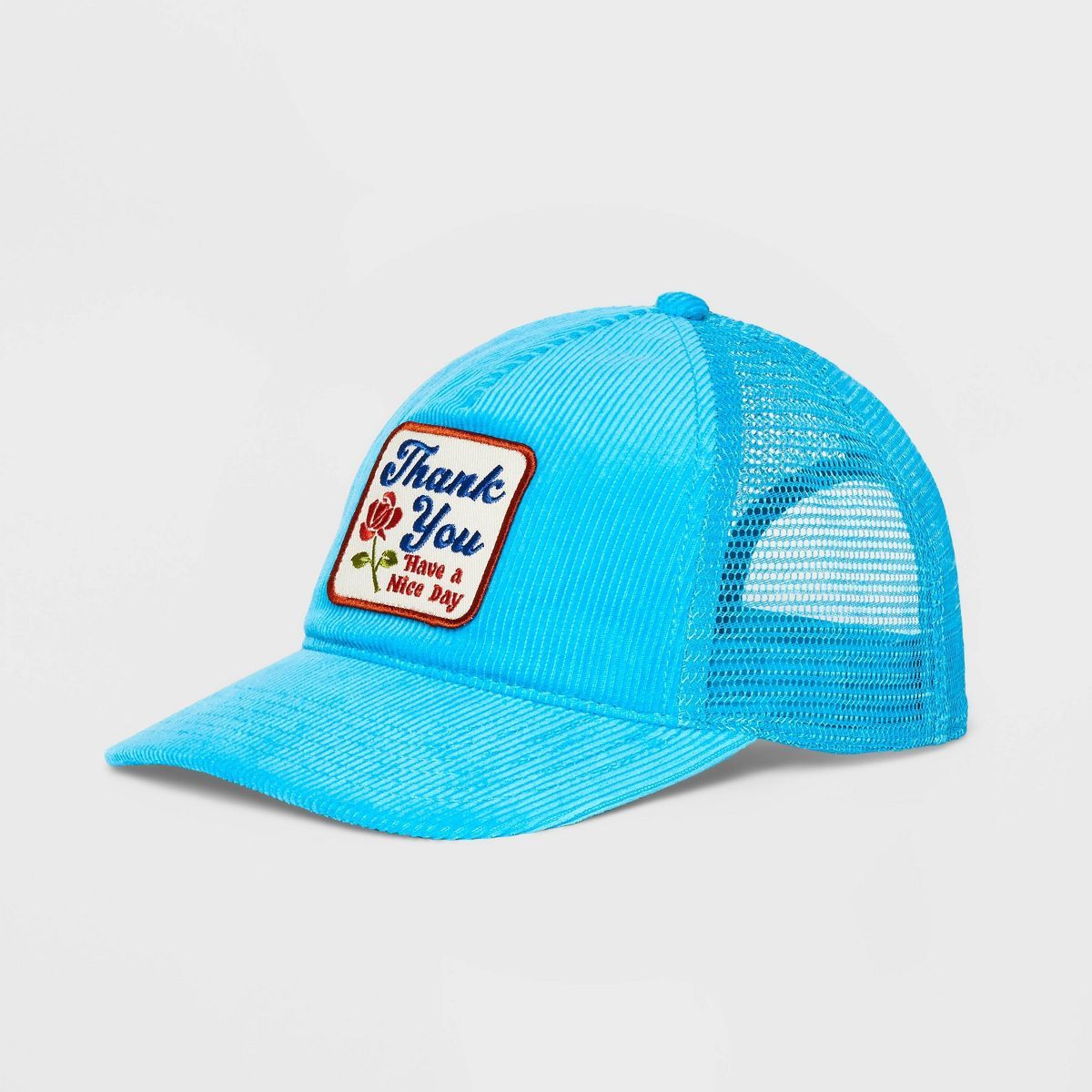 Concept One'Thank You Nice Day' Corduroy Trucker Hat - Blue | Target