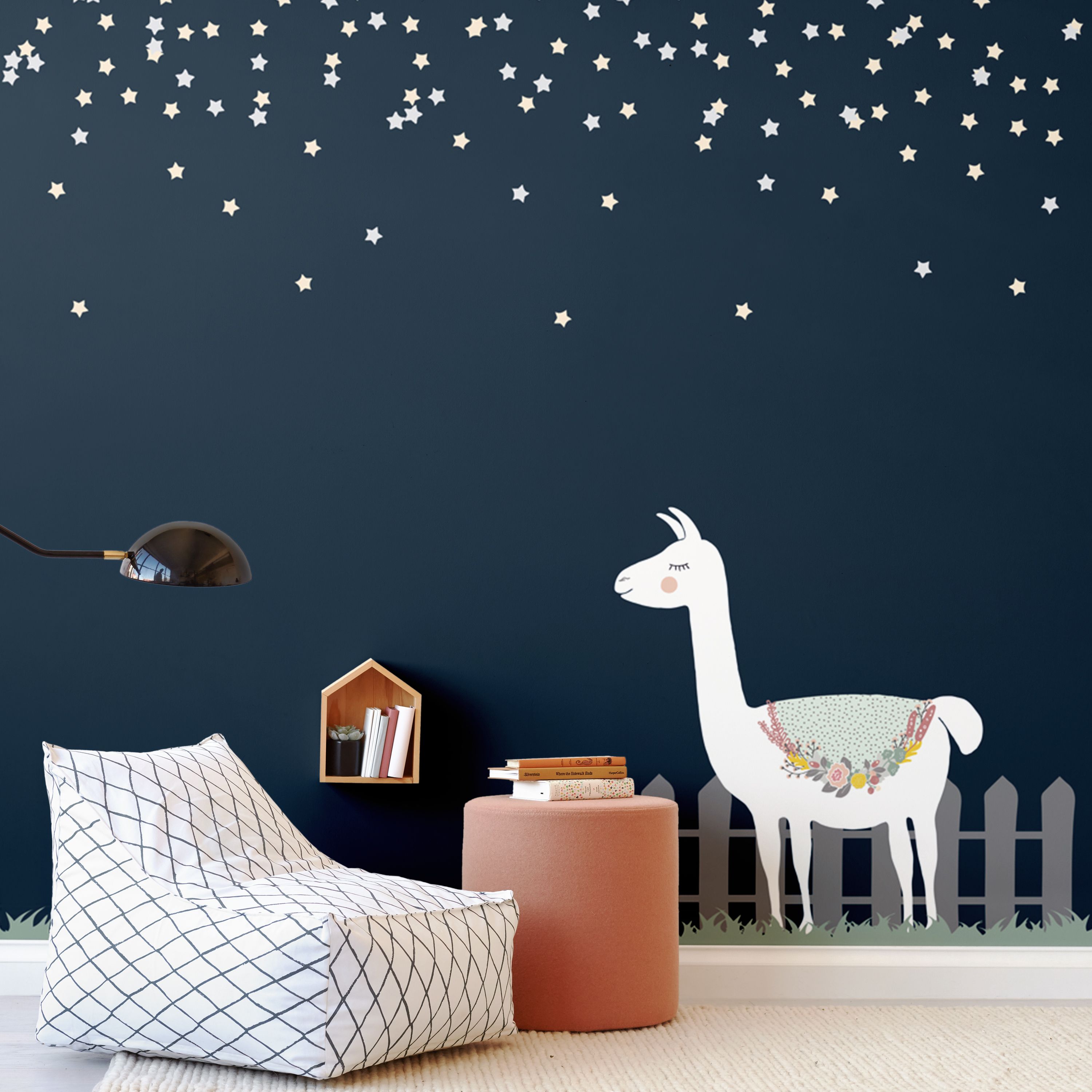 Llama at Night | Minted