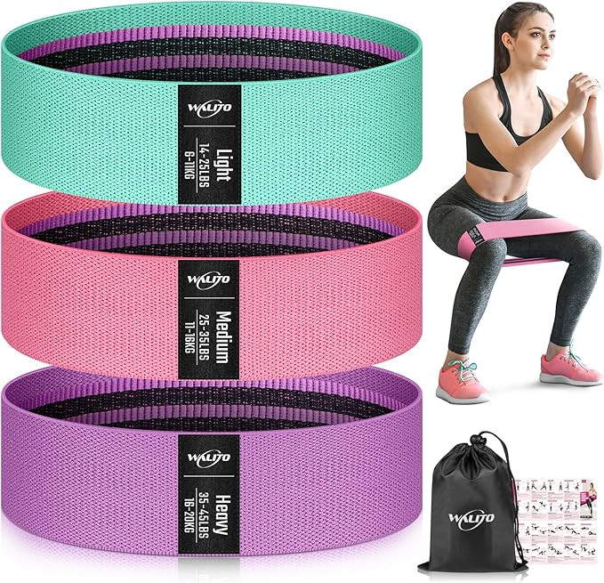 WALITO Resistance Bands for Working Out, Fabric Exercise Bands for Legs and Butt, Workout Bands f... | Amazon (US)