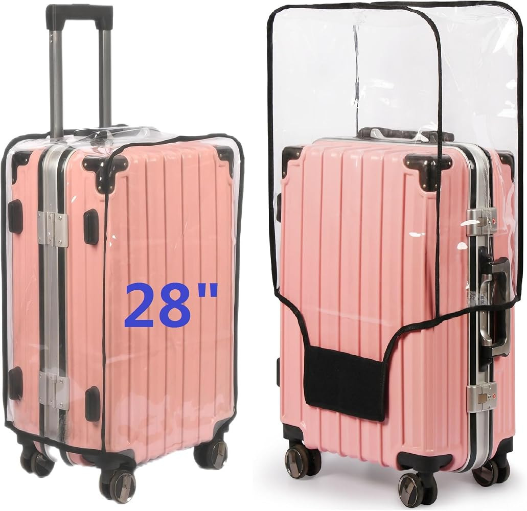 Clear PVC Suitcase Cover Protectors Thicken Luggage Cover Protector Full Transparent Luggage Cove... | Amazon (US)