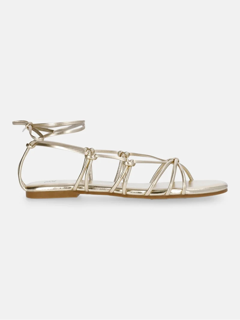 Time and Tru Women's Lace Up Sandals - Walmart.com | Walmart (US)