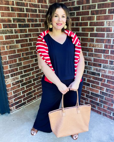 Curvy + pear shaped red, white, and blue outfit! Need a Memorial Day weekend outfit idea? This patriotic look doesn’t feel cheesy! Set XXL, cardigan XL. 

Plus size outfits, patriotic outfit idea, summer outfit, midsize outfit, coastal chic style, Amazon matching set

#LTKFindsUnder50 #LTKOver40 #LTKPlusSize