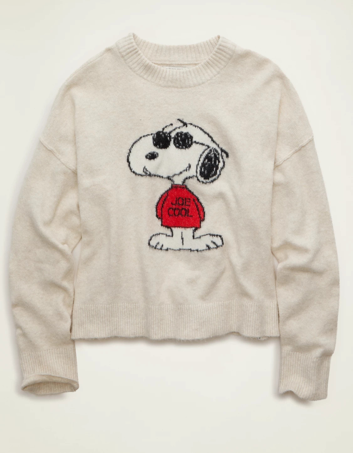 AE Whoa So Soft Snoopy Joe Cool Graphic Sweater | American Eagle Outfitters (US & CA)