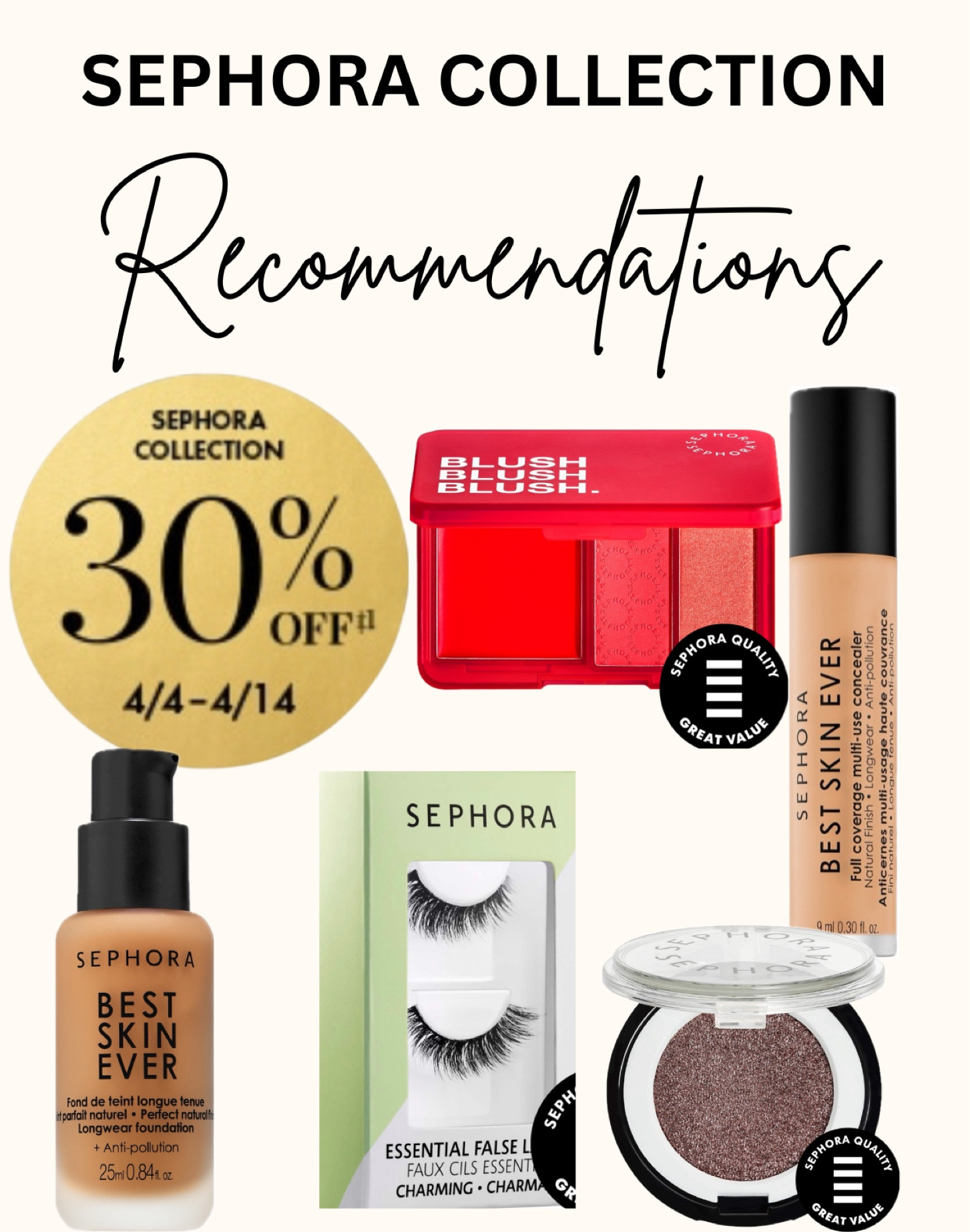 Shop my Sephora collection favorites at 30% off from April 4- April 14 

@sephora #sephorapartner

#LTKSaleAlert #LTKBeauty