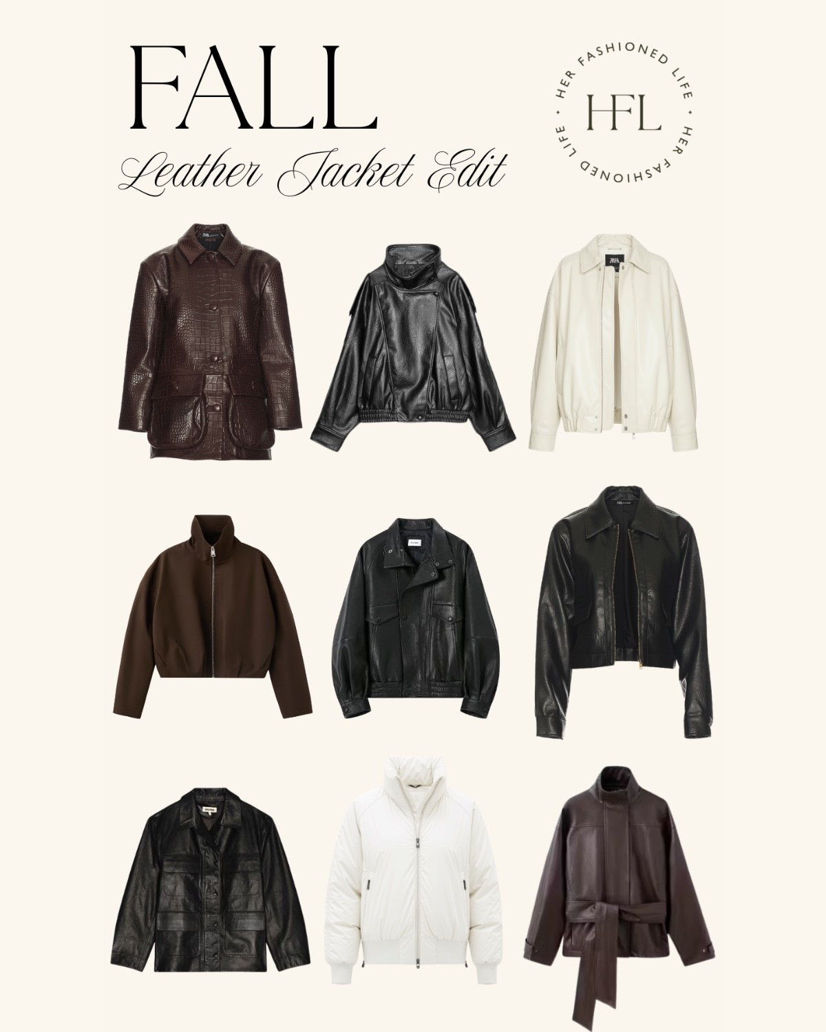 Rounded up my favorite leather jackets for fall. Here's the link for the lambskin jacket from Atorie - https://go.shopmy.us/p-78777386 #leatherjacket #falljacket #fallstyle #ltkstyle #LTKootd

#LTKOver40 #LTKootd