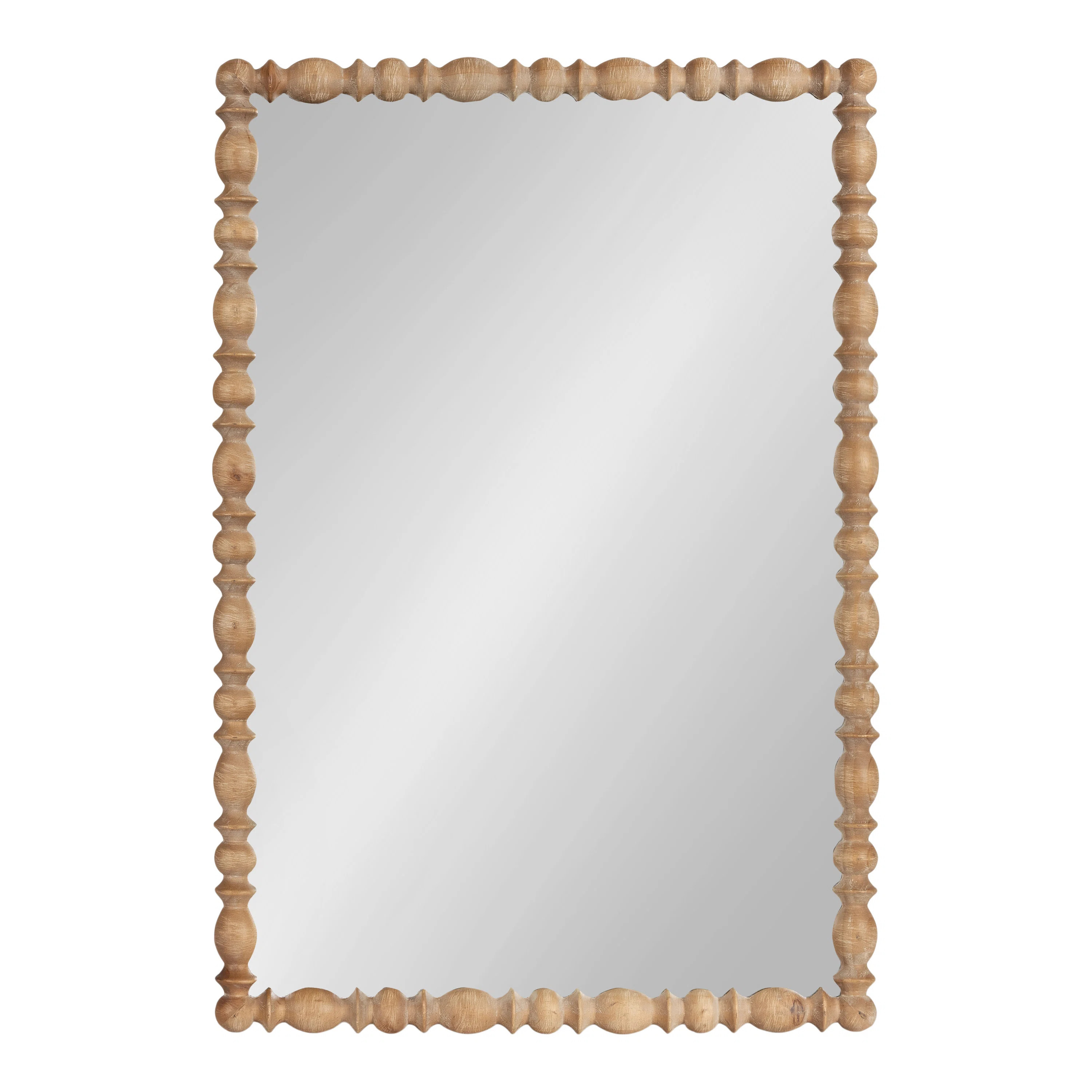 Rectangle Scalloped Wooden Mirror | Wayfair North America