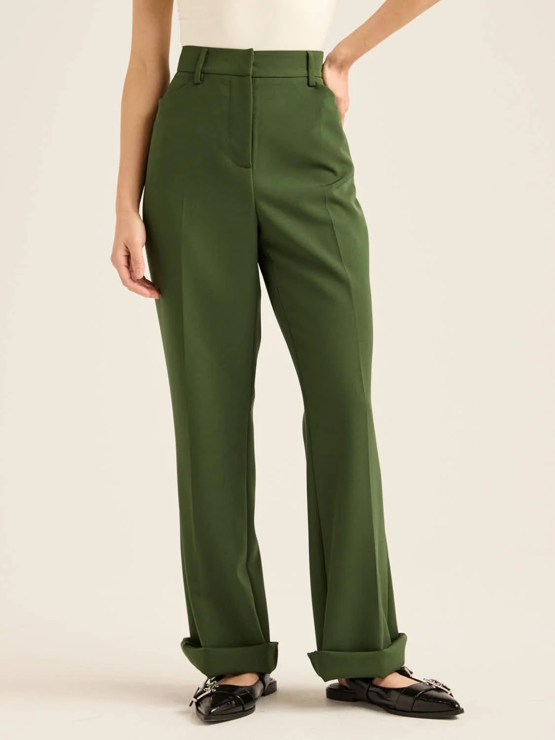 Scoop Women's and Women’s Plus Ultimate Crepe High Rise Bootcut Suit Pants, 32” Inseam, Sizes... | Walmart (US)