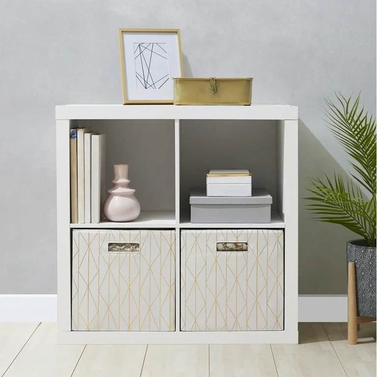 Better Homes & Gardens 4-Cube Storage Organizer, White Texture | Walmart (US)