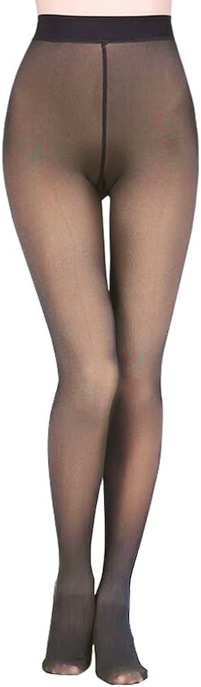 CM C&M WODRO Women Fleece Lined Tights Fake Translucent Thermal Leggings Winter Sheer Warm Pantyh... | Amazon (US)