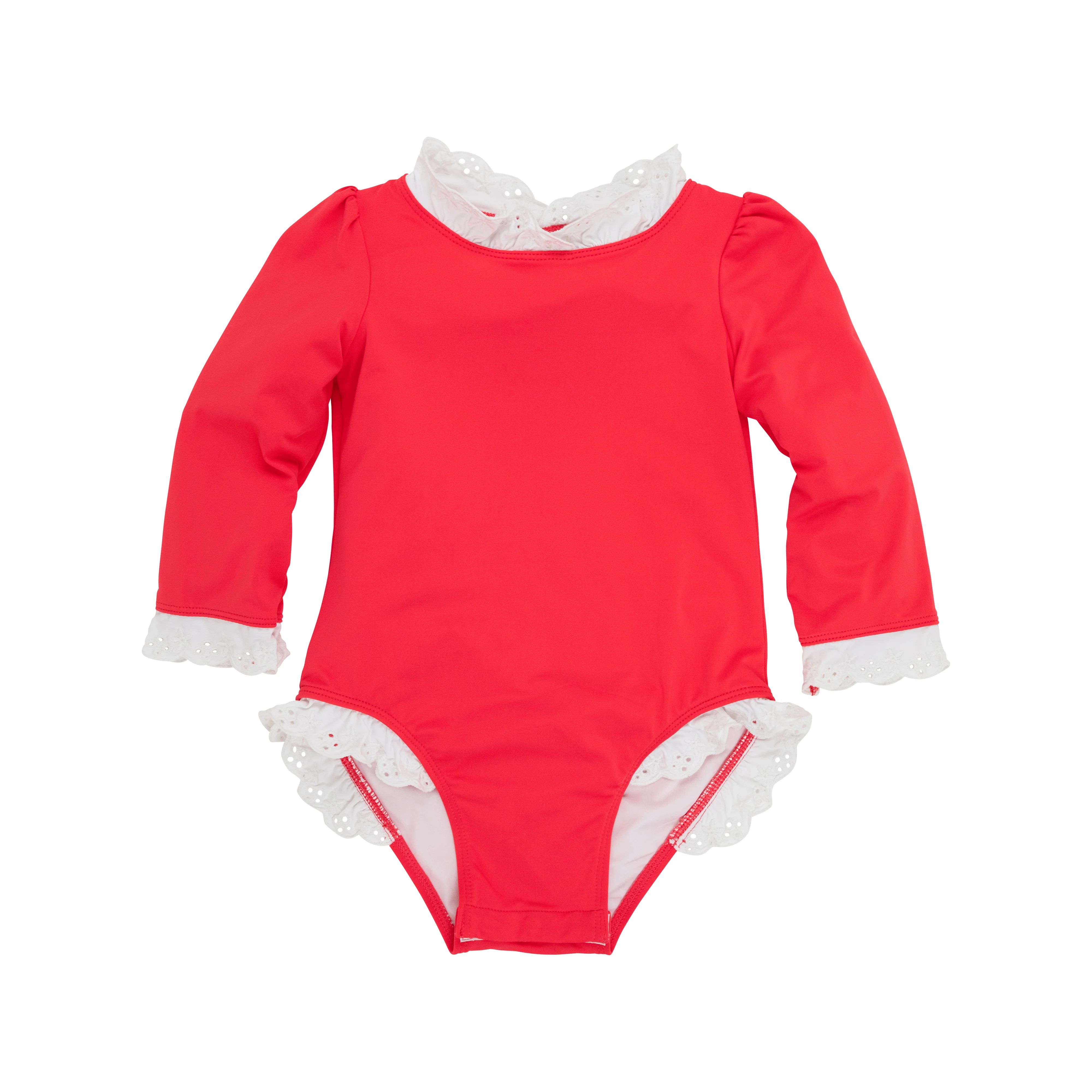 Sarasota Surf Suit - Richmond Red with Worth Avenue White | The Beaufort Bonnet Company