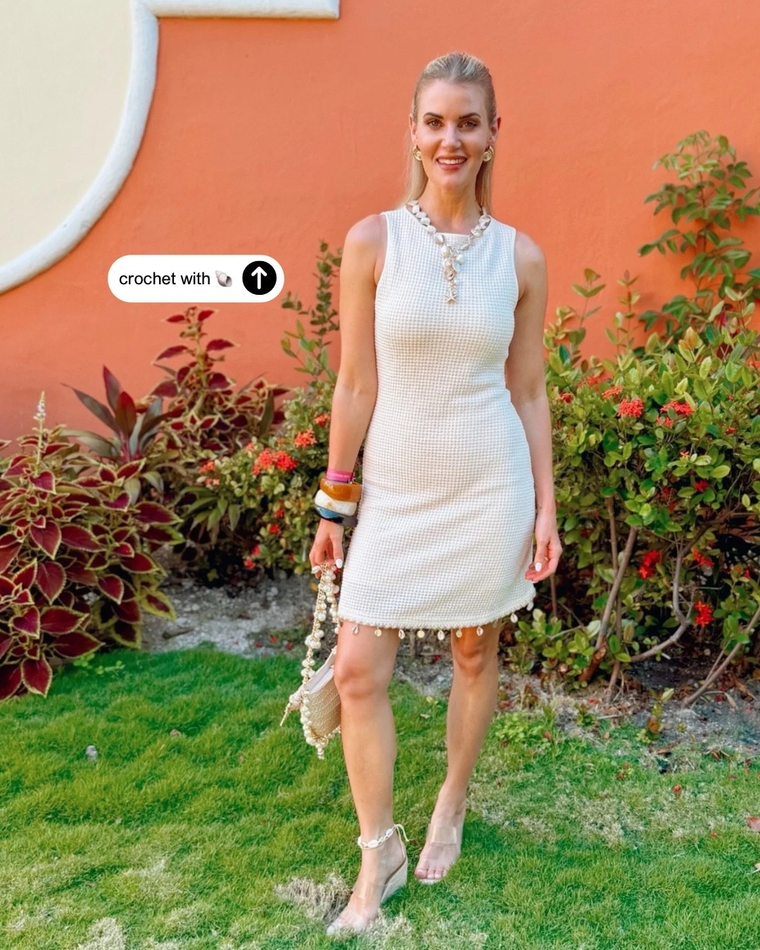 Beach vacation outfit – wearing a small in this crochet sleeveless dress, with seashell detail. Take 15% off with code CAS15. #cupshe @Cupshe 

#LTKTravel #LTKSaleAlert #LTKSeasonal