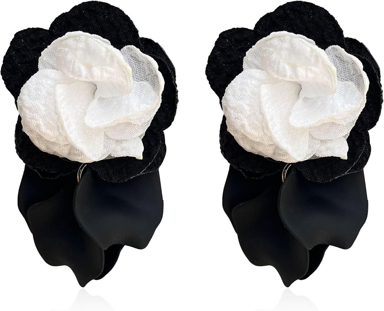 Dangle Acrylic Chiffon Petal Earrings Long Drop Statement Rose Flower Earrings Hanging Resin Flor... | Amazon (US)