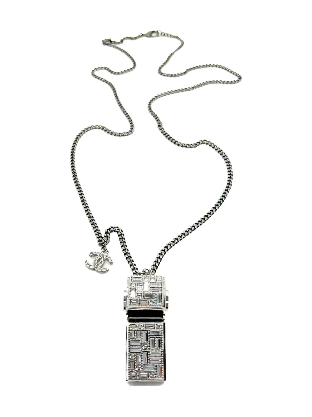 CHANEL Pre-Owned2015 crystal-embellished whistle necklace | Farfetch Global