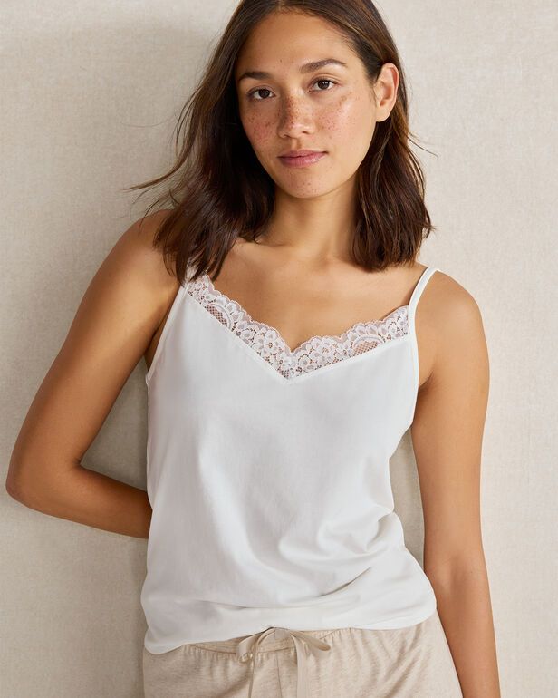 Organic Cotton Jersey Lace Trim Cami | Haven Well Within