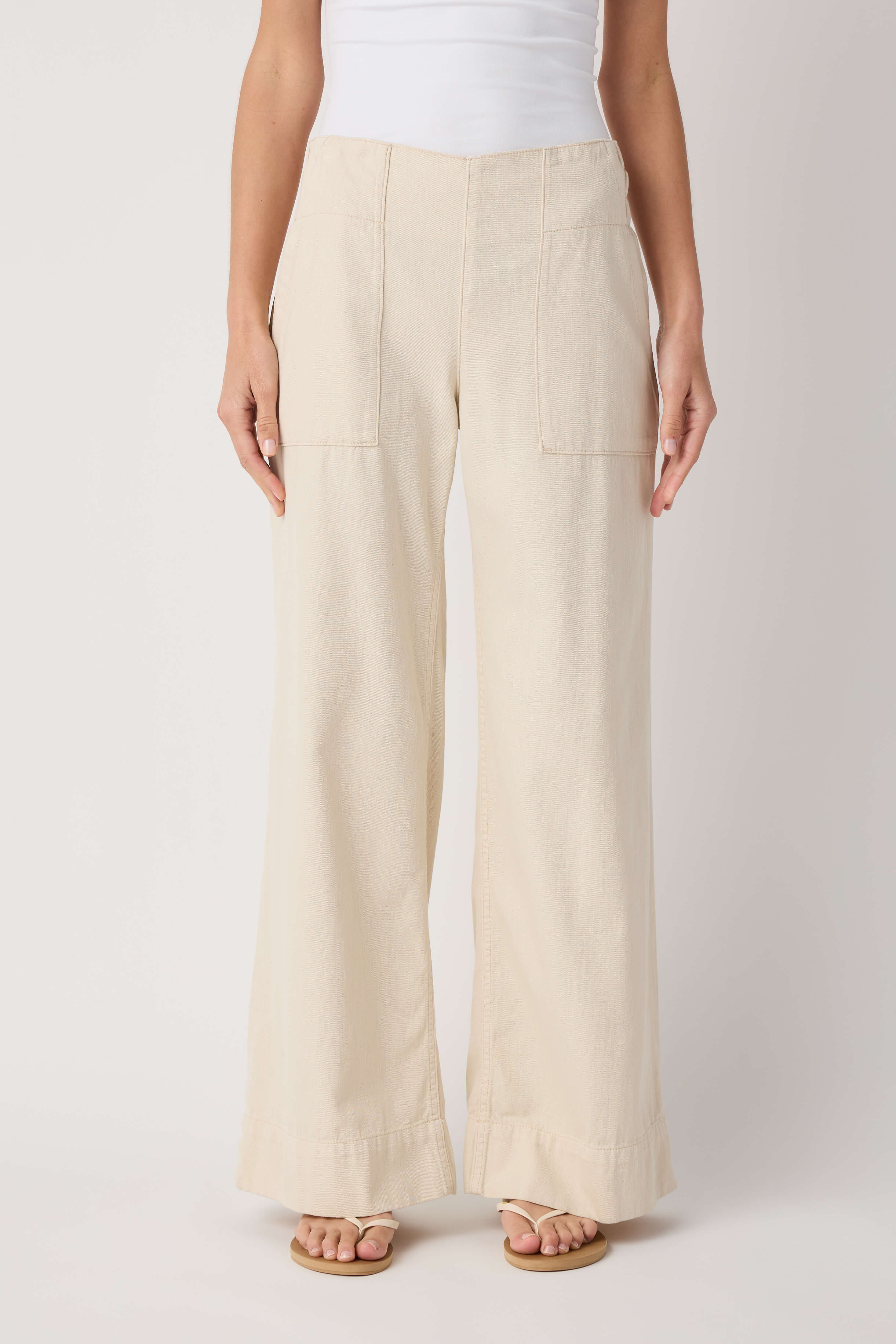 Free People Breezy Denim Pull On Pants | Social Threads