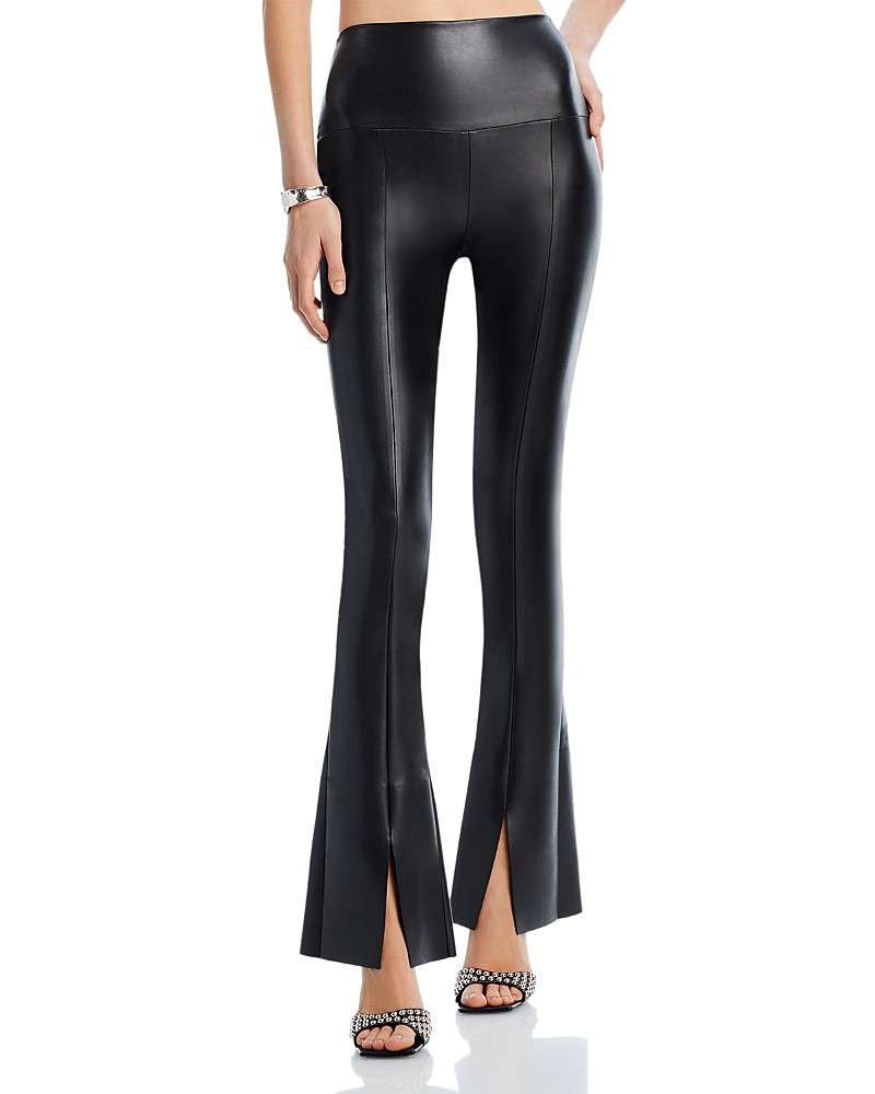 Norma Kamali Spat Split Hem Faux Leather Leggings | Bloomingdale's (US)