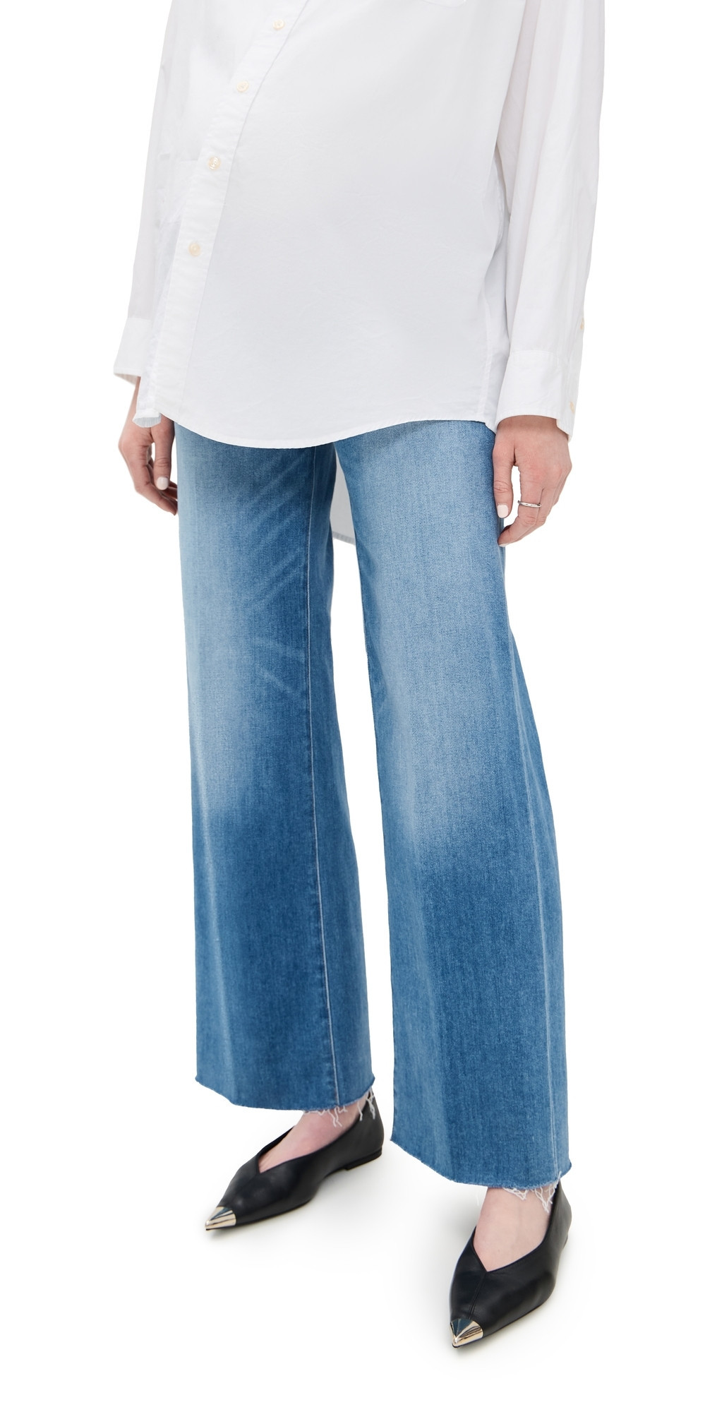 PAIGE Anessa 31 Maternity Jeans with Raw Hem Mesmerize 28 | Shopbop
