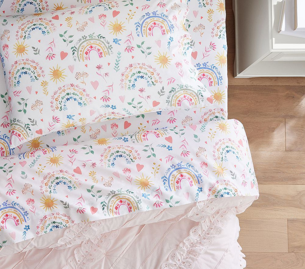 Heritage Rainbow Organic Sheet Set | Pottery Barn Kids
