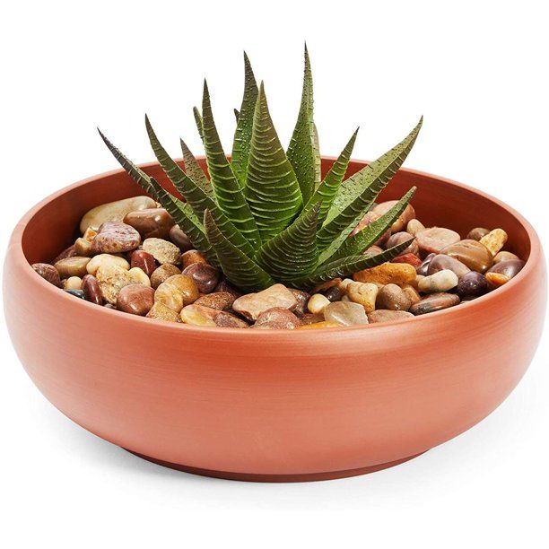 Ceramic Bowl Planter Pots, Flower Planters with Drainage Hole for Indoors & Outdoors Succulents, ... | Walmart (US)