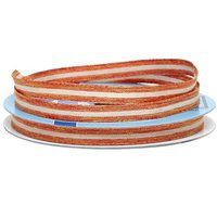 Orange Striped Ribbon | Linen Narrow Center Stripe Natural - & Beige 3/8In. X 25 Yds | Pm56270331 | Etsy (US)