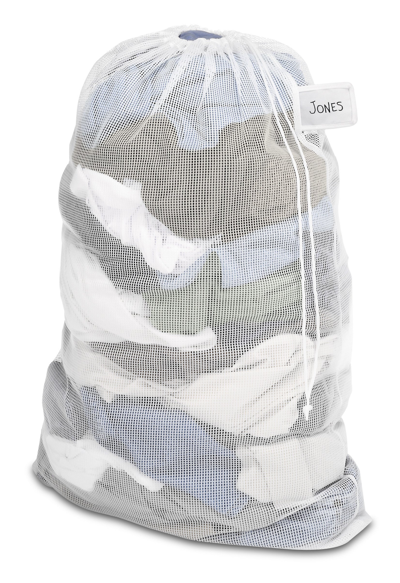 Whitmor Mesh Laundry Bag w/ID Tag White | Amazon (US)