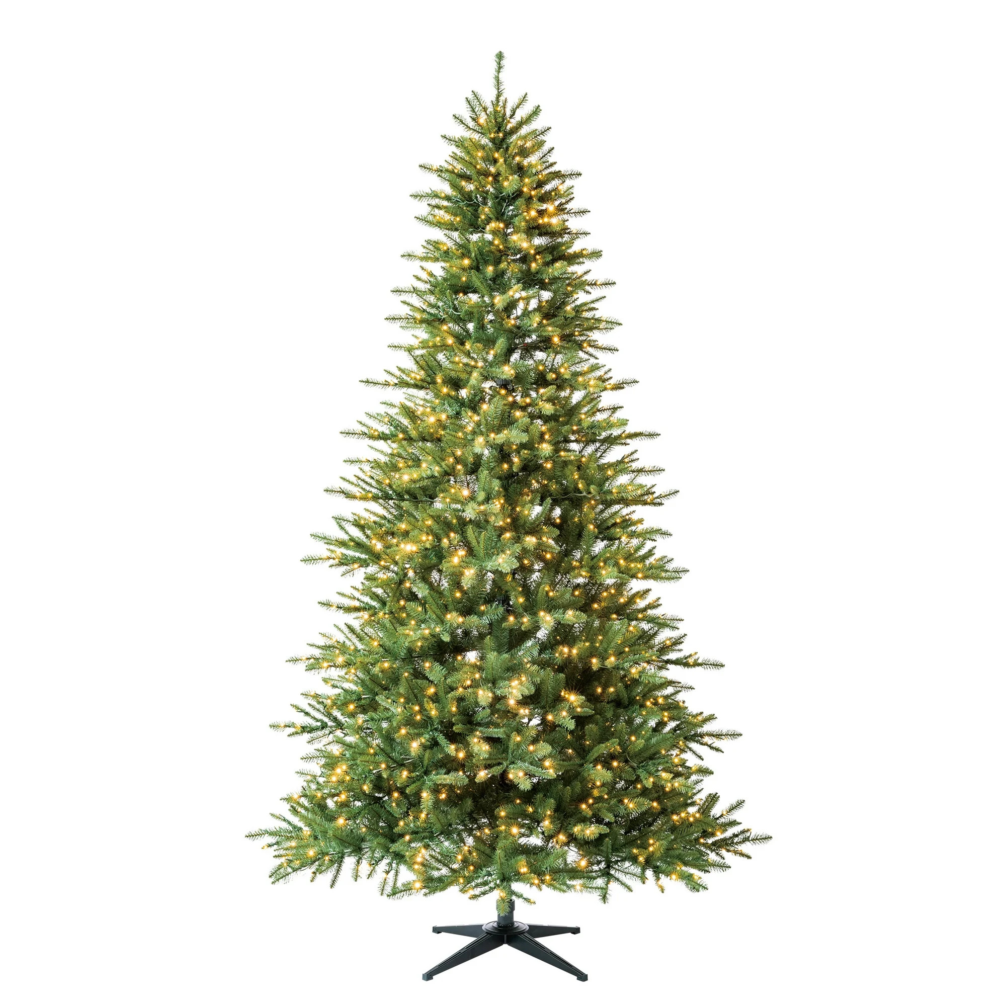 9' Pre-Lit Milford Pine Green Artificial Christmas Tree with LumaDazzle Color-Changing Twinkle LE... | Walmart (US)