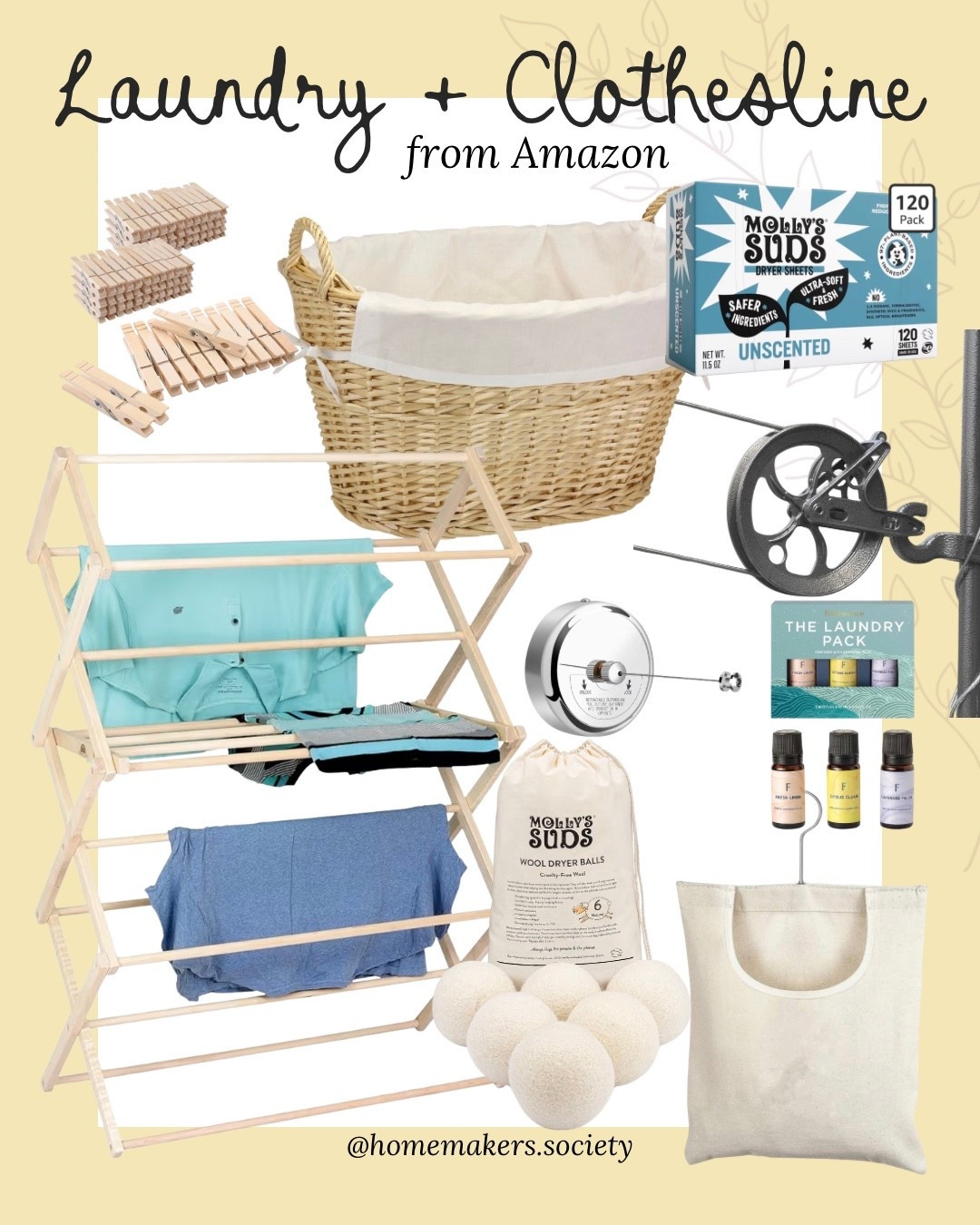 All my favorite non-toxic essentials for doing the laundry. If you hang your laundry on a line, it’s even better!

#LTKHome #LTKOver40 #LTKSeasonal