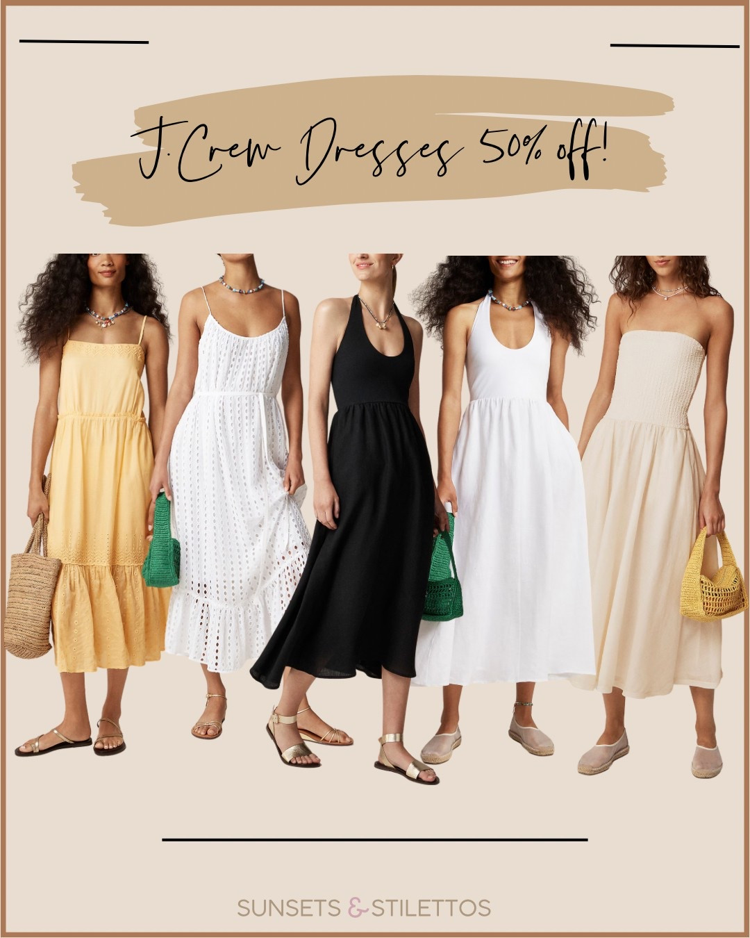 These J.Crew dresses are all 50% off right now, and they’re some of the most flattering summer styles I’ve found this year. Lightweight, easy to wear, and perfect for everything from weekend errands to summer dinners out.

Sunsets and Stilettos J.Crew dress sale summer dresses midi dress outfit casual summer look linen dresses under $100 sleeveless sundress neutral fashion 2025 LTK summer finds

#LTKOver40 #LTKSaleAlert #LTKSummerEdit