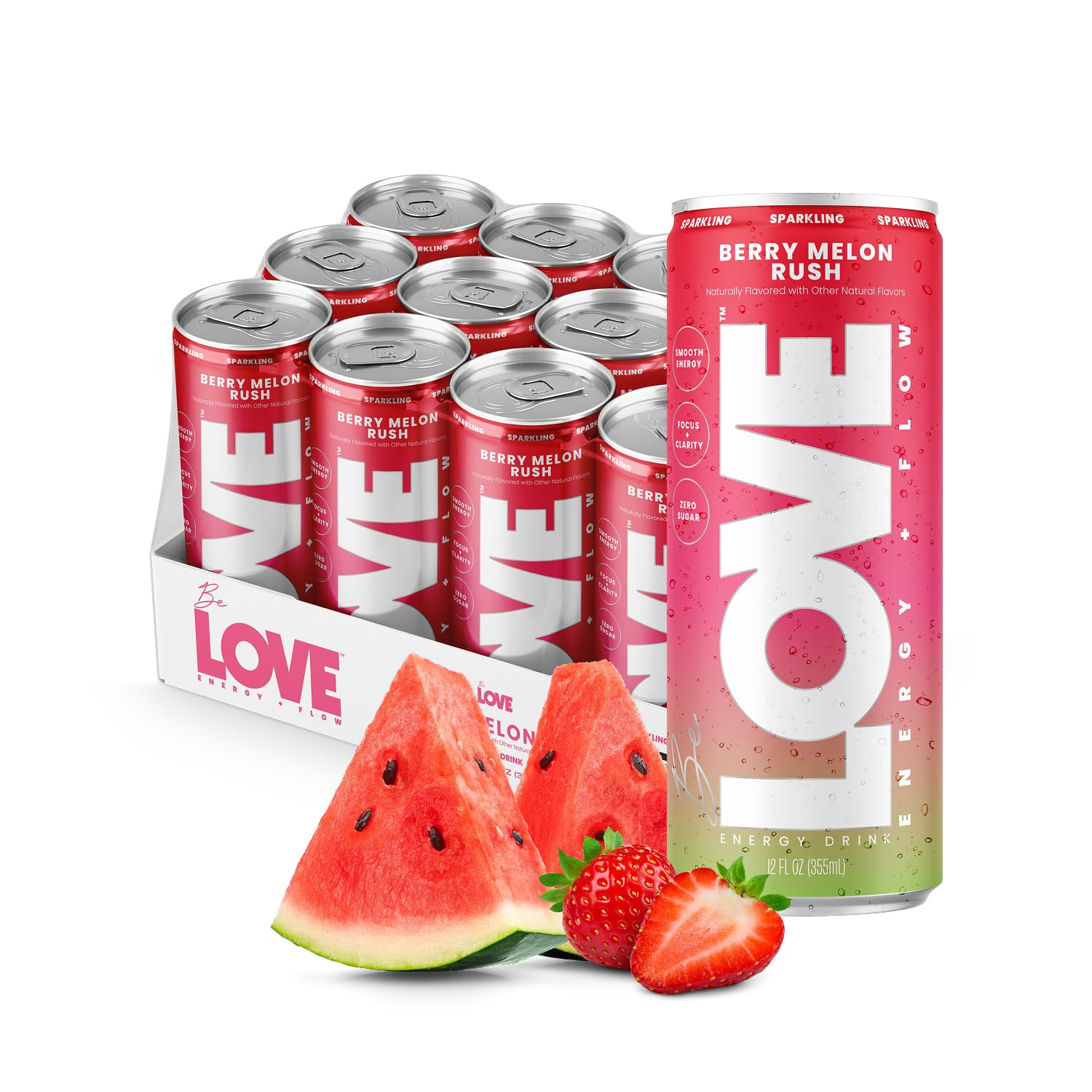 Be LOVE™ Nootropic Energy Drink – 80mg Natural Caffeine, L-Theanine & Alpha-GPC for Clean Cal... | Amazon (US)