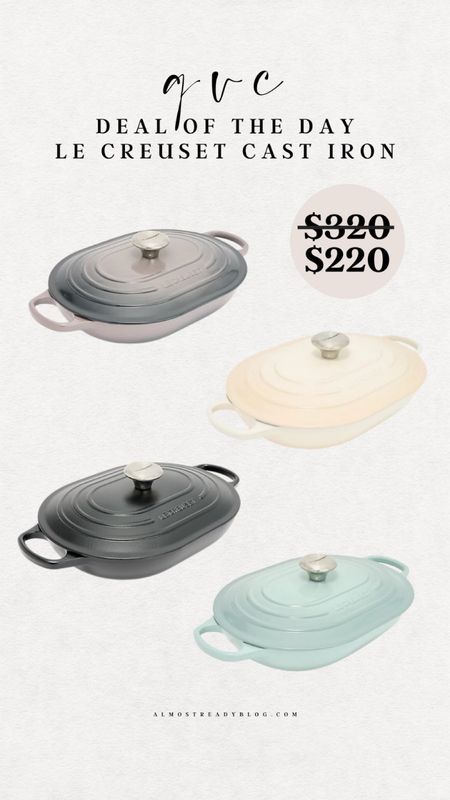 @QVC deal of the day Le Creuset cast iron pot on sale! 🙌🏼

* NEWQVC30  - $30 off a purchase of $60 first time customers

* QVCNEW20- $20 off $40 for first purchases

* HELLO10 - $10 of $25 for second purchases

#loveqvc #ad

#LTKsalealert #LTKhome