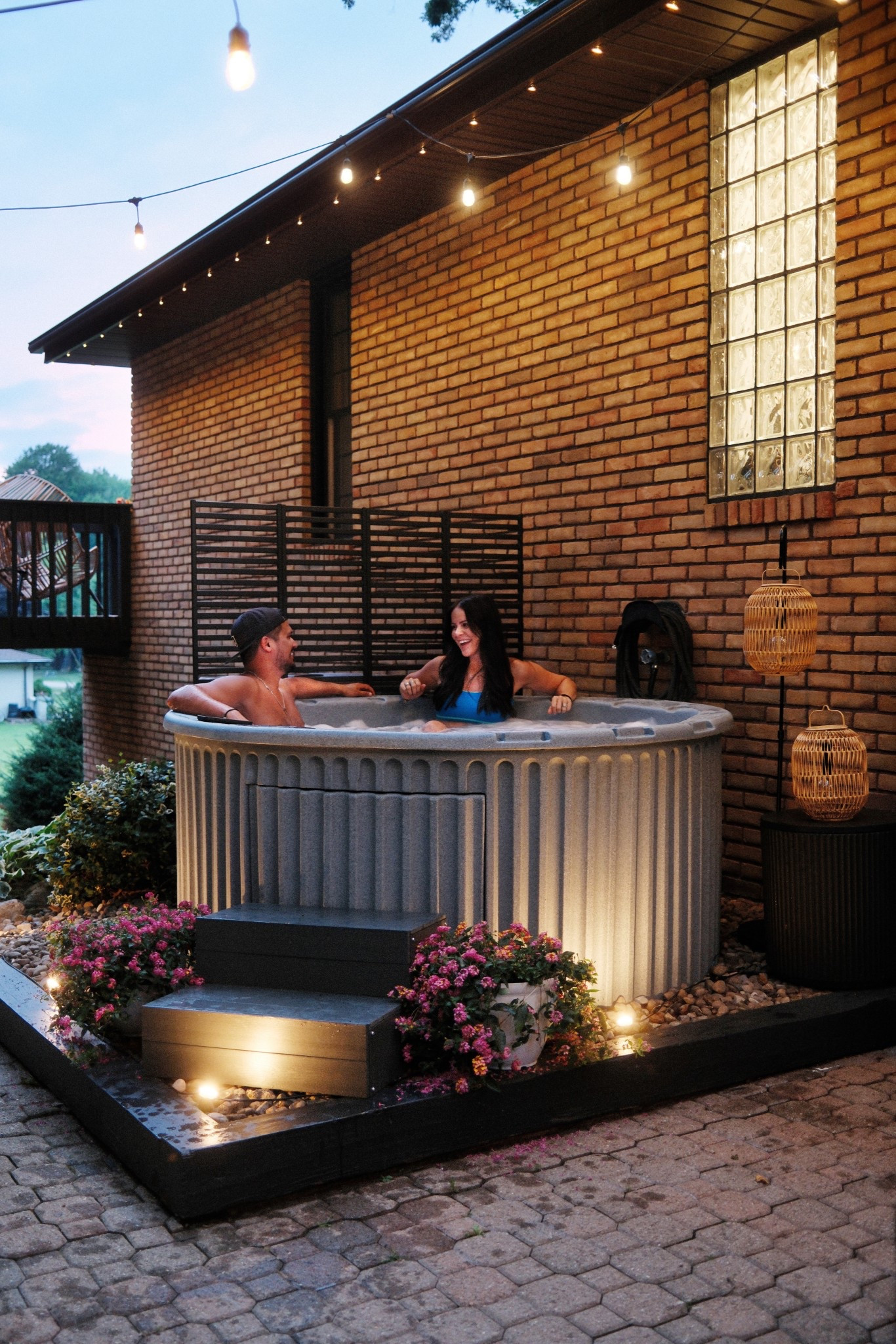 Obsessed with our new hot tub! Everything is linked here that we can link ✨🫶🏻 #summervibes #summer #hottub 

#LTKSwim #LTKSeasonal #LTKHome