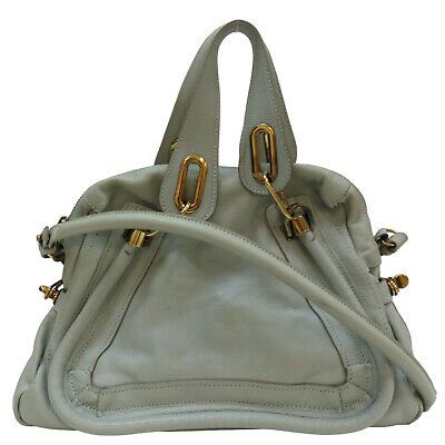 CHLOE Paraty Shoulder Handbag Calfskin Atoll Blue | eBay AU