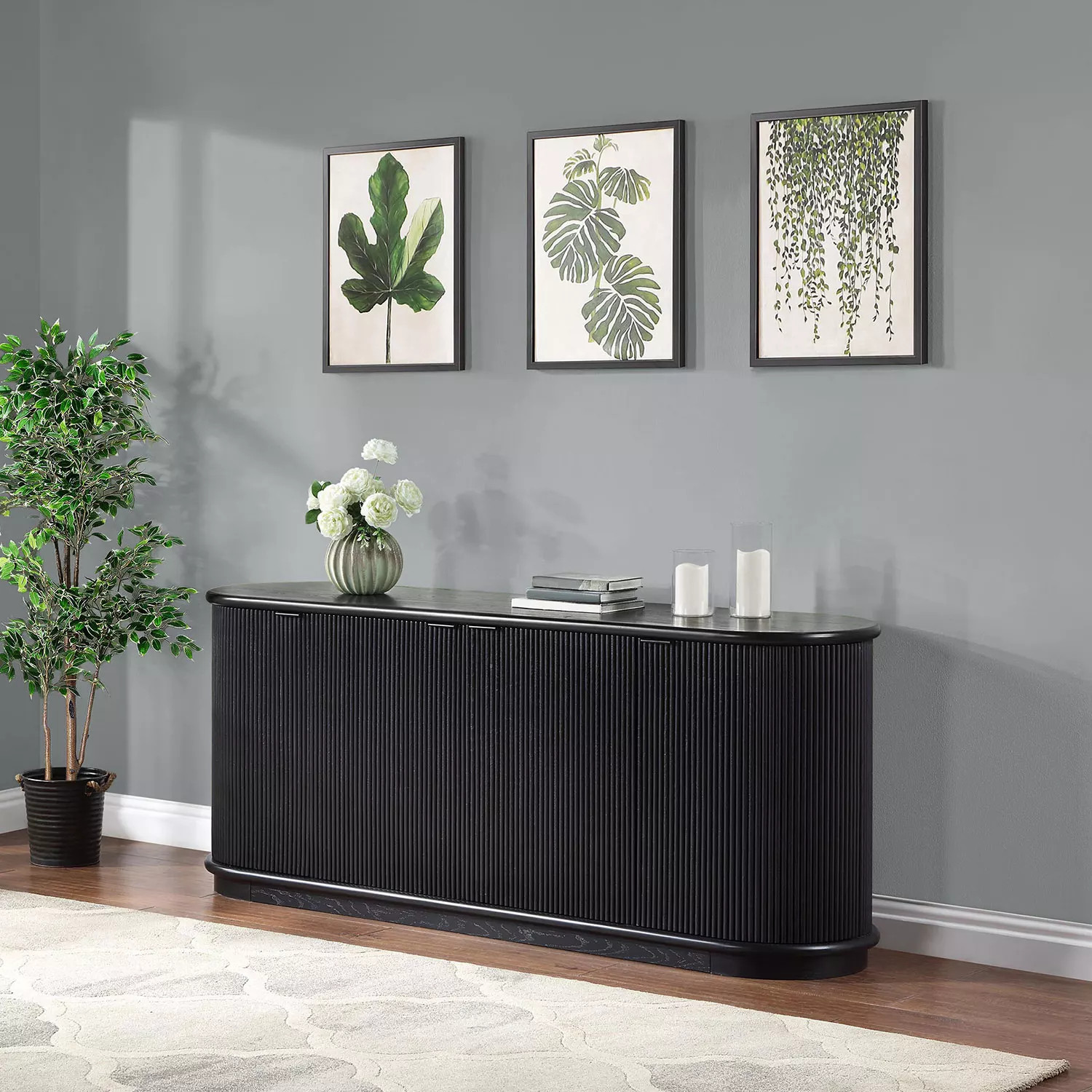 Callen Media TV Console, Black Finish | Sam's Club