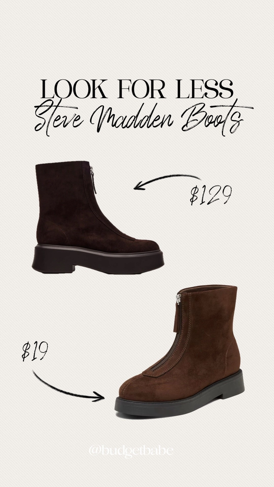 Splurge or save on these zipper front Chelsea boots. #lookforless