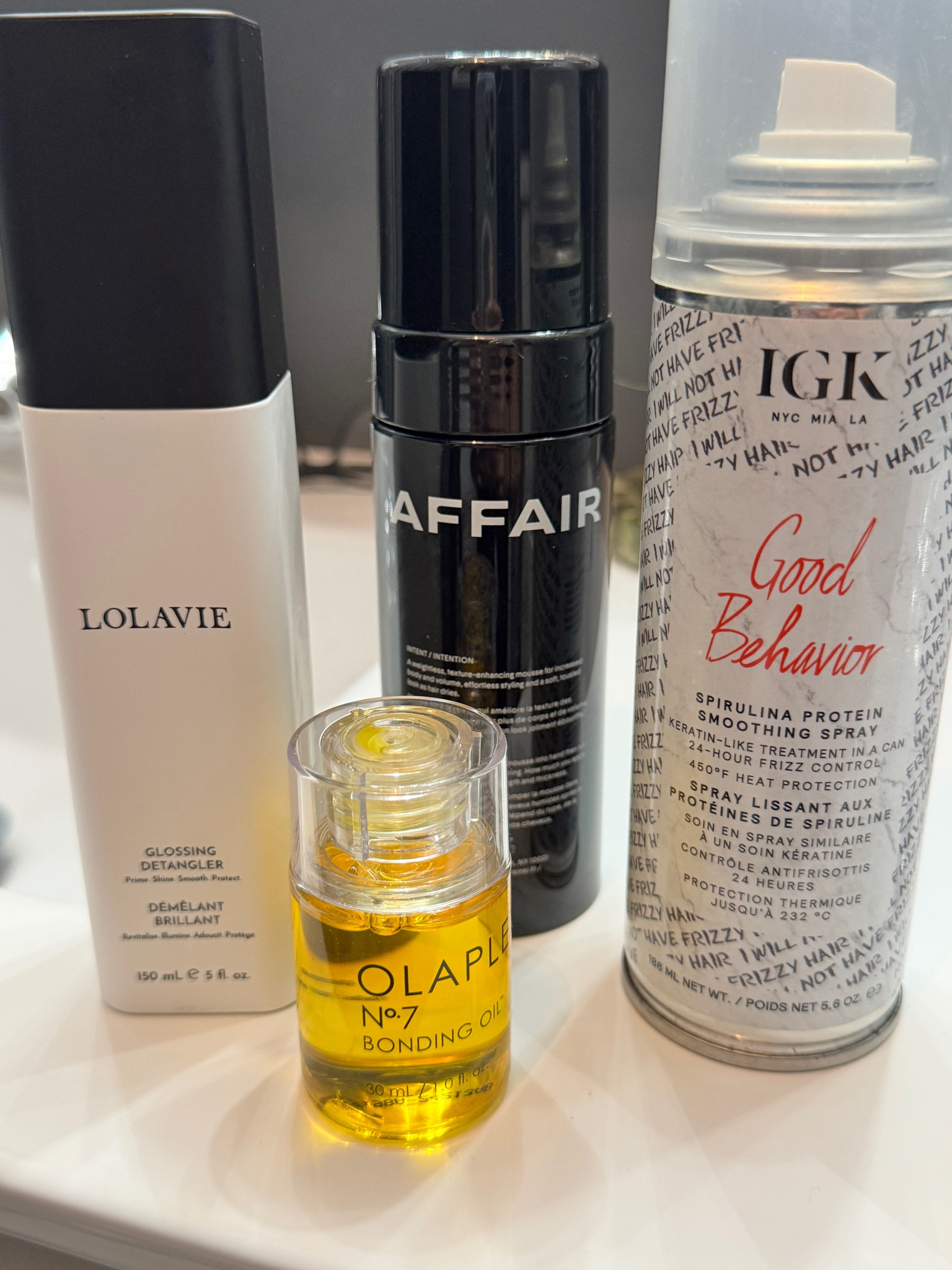 My holy grail of hair care products. 
Step 1: Lolavie detangle gloss: spritzy on damp hair and brush through. Leaves my hair silky and easy to move to step two
Step 2: Crown Affair texturing moose. Apply to damp hair, after that I let it air dry for that easy breezy beachy (Serena van der Woodsen a la GG look), but you could blow dry also. I just love how effortless my air dried hair looks from these two products
Step 3 (only as needed): olaplex oil for the ends, and good behavior for extra shine and silkiness… plus the IGK dry shampoo in between washes. Idc what people say that is the best one, hands down and I’ve tried them all.. well, at least for blondes 

You’re welcome.

Hair hmu beauty Sephora sale hair care best care products hair styling easy hair beach hair 

#LTKStyleTip #LTKBeauty