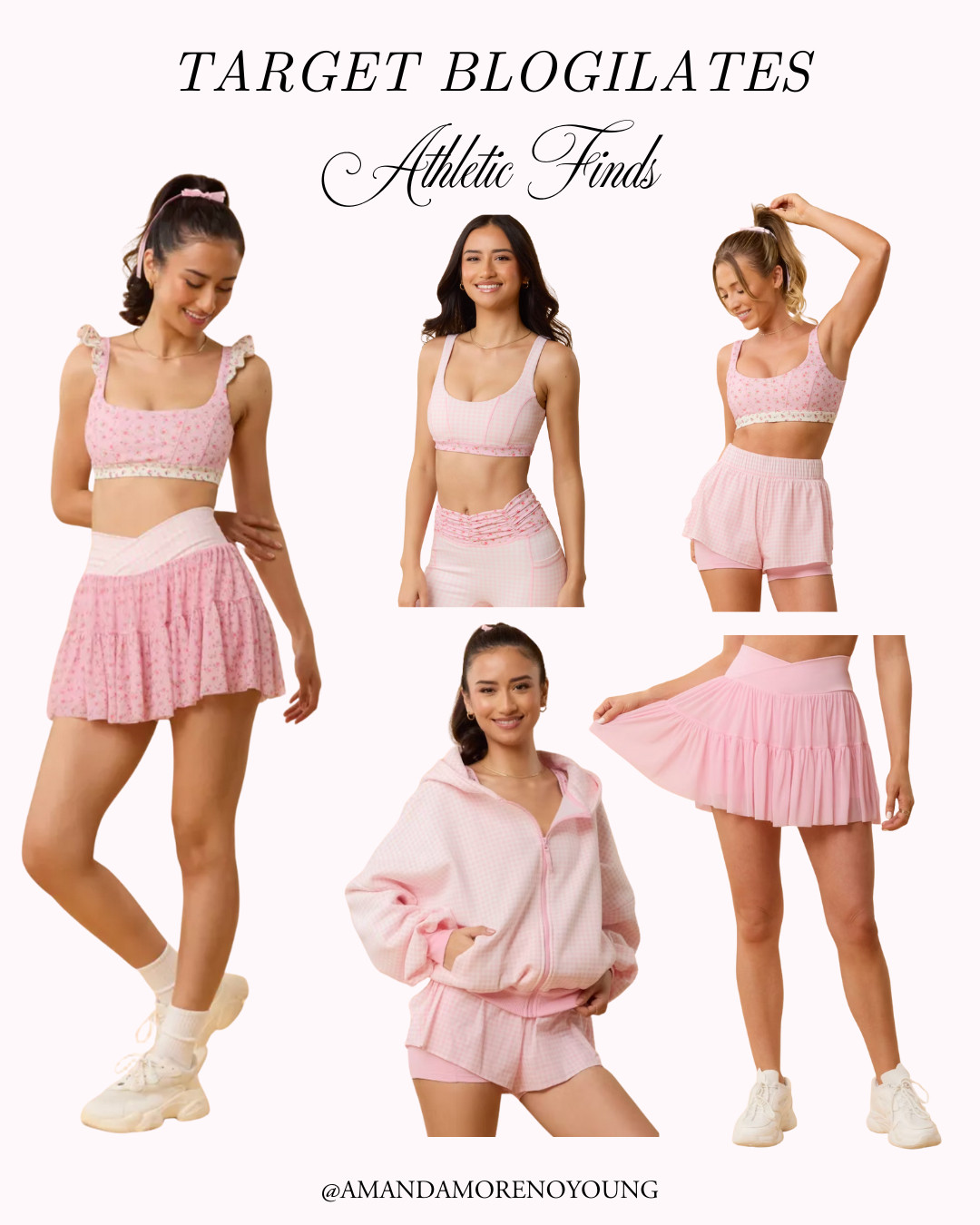 Pink, feminine, and flying off the racks 💕 The Blogilates x Target launch is giving major LoveShackFancy energy—with a sporty twist. Think ballet-core silhouettes, soft pinks, dainty florals, and flattering fits that feel polished but still practical.

These pieces are perfect for real life: running errands, mom life, Pilates class, or a full Disney parks day when you want comfort and cute (because blister-free but make it chic is the goal). The skirts, skorts, and zip-ups mix effortlessly with everyday staples while still feeling elevated and feminine.

Affordable, size-inclusive, and designed to move with you—this collection is proof that athletic wear can be soft, stylish, and confidence-boosting all at once. I linked my favorites before they sell out… because Target waits for no one ✨🛍️ 

 #LTKootd #LTKfitnessgoals #LTKmomlife